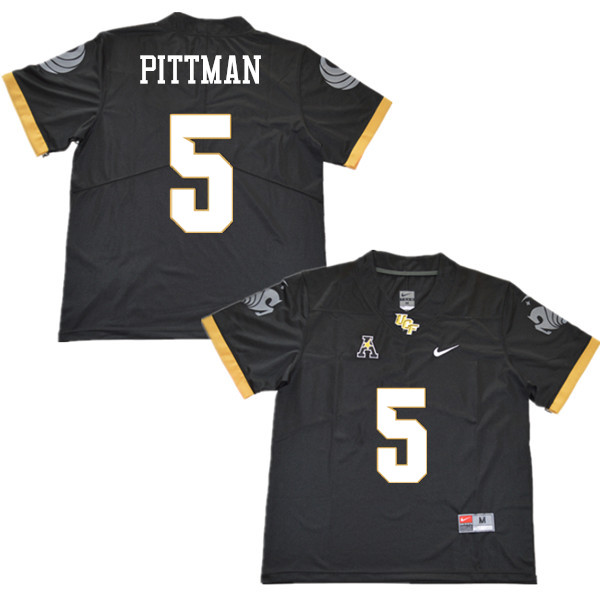 Men #5 Jamiyus Pittman UCF Knights College Football Jerseys Sale-Black - Click Image to Close